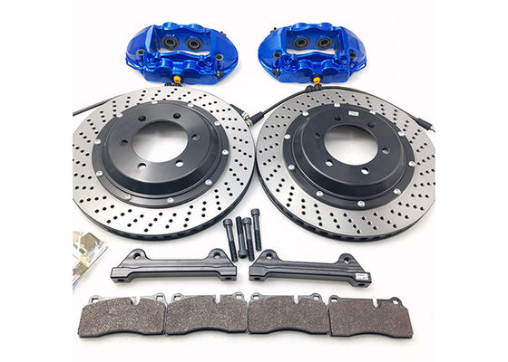 6061 Aluminum Alloy Blue Brake Caliper Disc 380*28mm 4 Piston