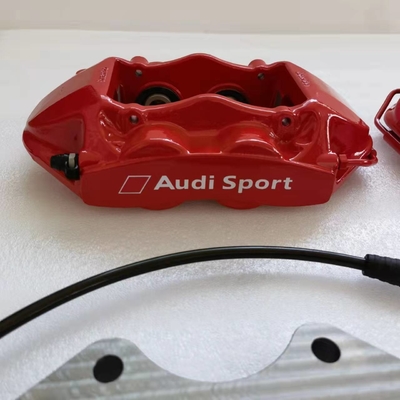 Red GT4 Brake Caliper Bracket Brake Lines For Audi A1 Front