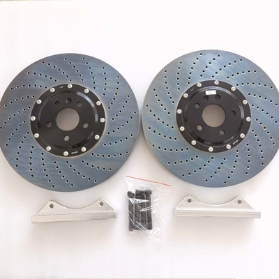 Cast Iron Drilled Brake Disc 420*40mm For Audi A6 10 Pots Brake Caliper