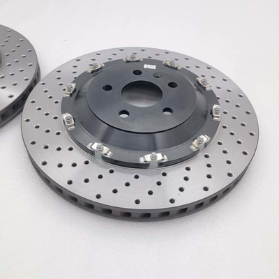 Grey Cast Iron Brake Disc 380*32mm Drilled Floating For Audi RS3 8P