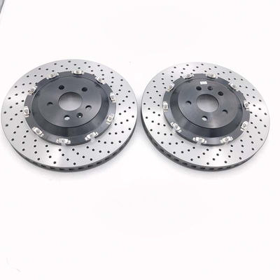 Grey Cast Iron Brake Disc 380*32mm Drilled Floating For Audi RS3 8P