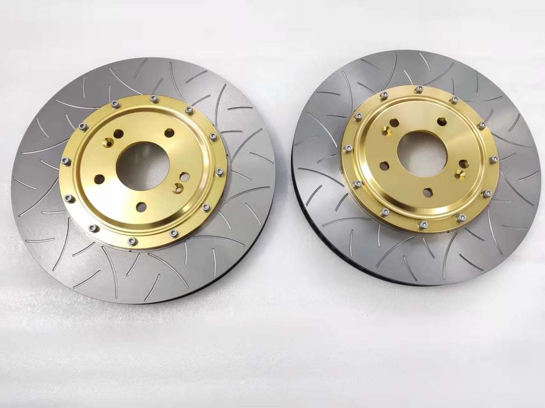 Front Wheel Dragon 355x30 Brake Disc Bell Golden For Kia Sportage