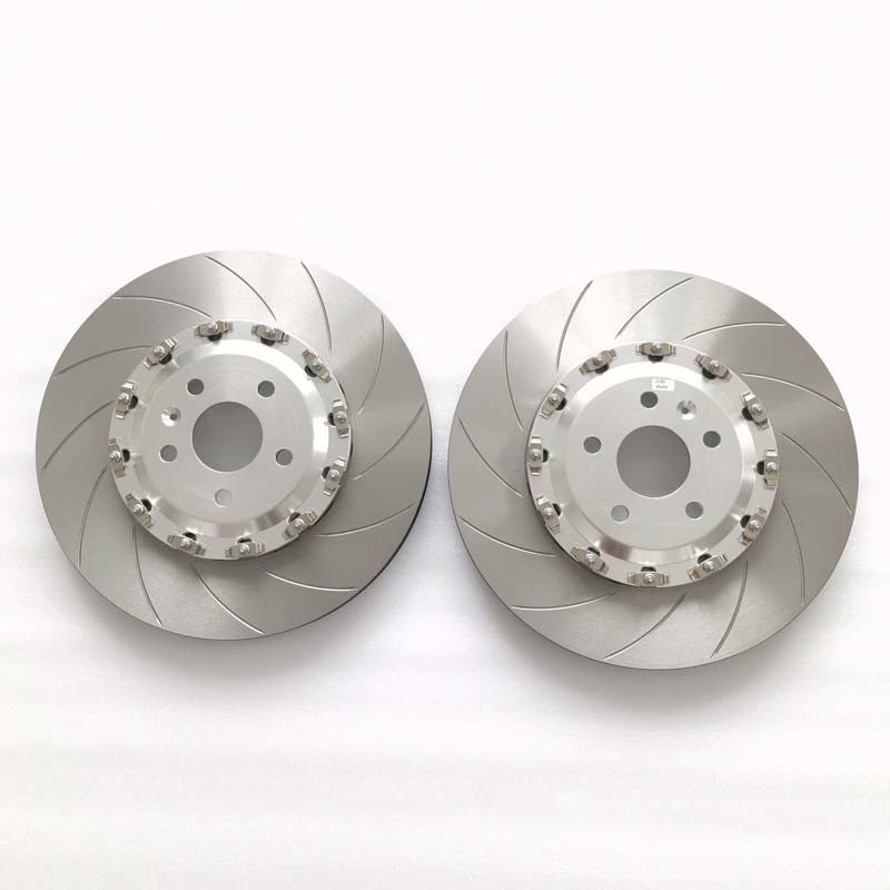 19 Inch Auto Brake Discs 370*32mm Groove Curved Disc Floating Bell For TT RS